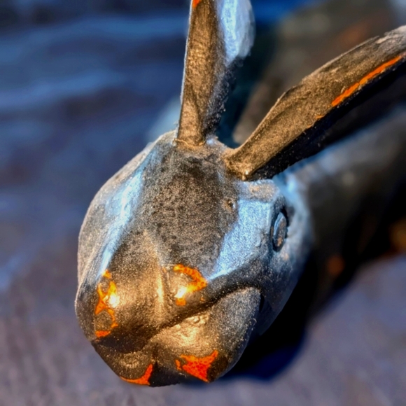 Antique Primitive Wooden Rabbit - Picture 9 of 17